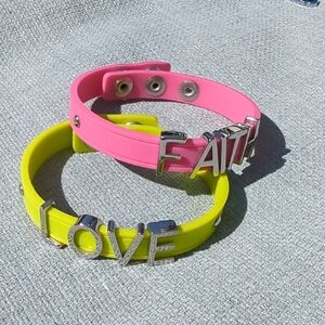 Pink and Yellow Kids Bracelets
